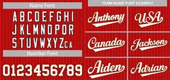 Red White-Black Stripe Authentic Fashion Baseball Jersey 3