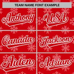 Red White Christmas Graffiti Striped Baseball Jersey 3