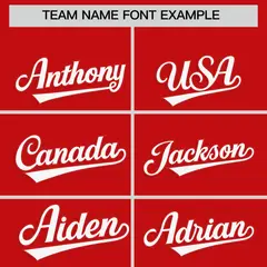 Red White Classic Authentic Baseball Jersey 3
