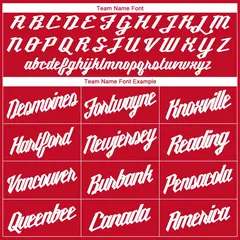 Red White Classic Basketball Jersey Set 5