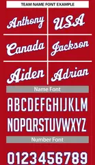 Red White Classic Basketball Jersey Set 4