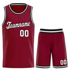 Red White Classic Basketball Jersey Set 1
