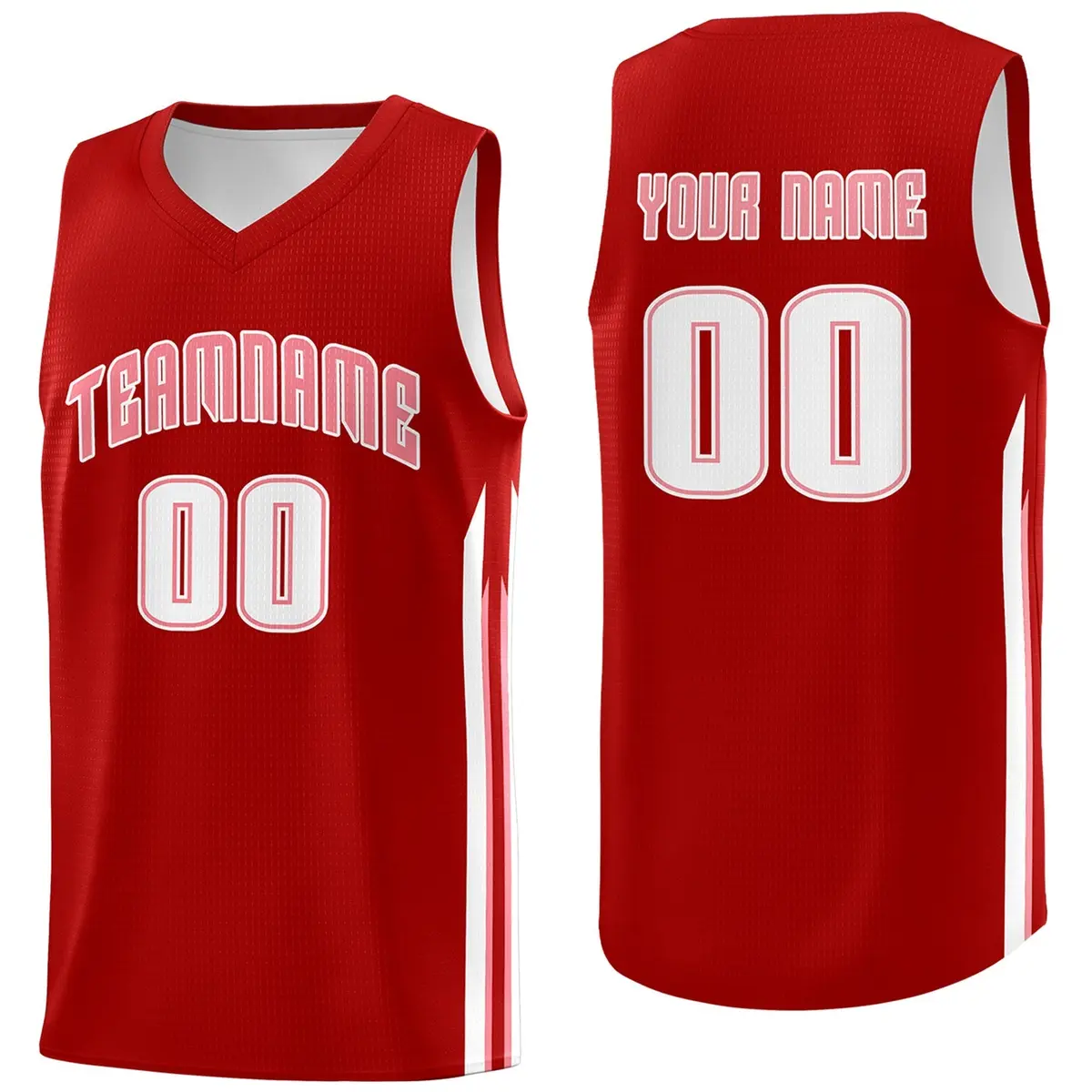 Red White Classic Fashion Sportwear Basketball Jersey