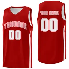 Red White Classic Fashion Sportwear Basketball Jersey