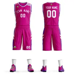 Red White Classic Mesh Basketball Jersey Sets