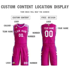 Red White Classic Mesh Basketball Jersey Sets 3