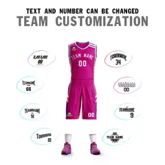Red White Classic Mesh Basketball Jersey Sets 4