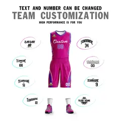Red White Classic Mesh Basketball Jersey Sets 4