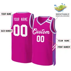 Red White Classic Mesh Basketball Jersey 2