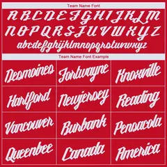 Red White Classic Sport Game Basketball Jersey 4