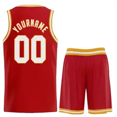 Red White Classic Sports Uniform Basketball Jersey 2
