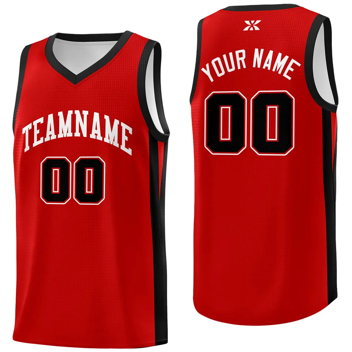 Red White Classic Sports Uniform Basketball Jersey
