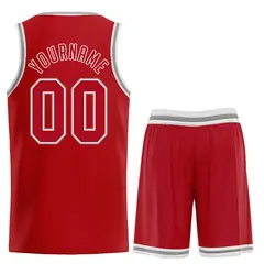 Red White Classic Sports Uniform Basketball Jersey 2