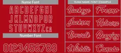 Red White Classic Team Basketball Jersey 4