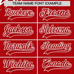 Red White Crimson Reversible Baseball Jersey Lightning & Graffiti Pattern 6