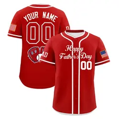 Red White Father's Day Classic Baseball Jersey