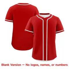 Red White Father's Day Classic Baseball Jersey 7