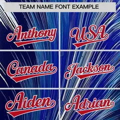 Red White Fluid Feather Graffiti Baseball Jersey 3