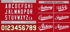 Red White Full-Button Classic Baseball Jersey 3