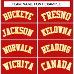 Red White-Gold Classic Hockey Jersey 3