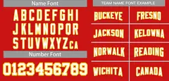 Red White-Gold Classic Style Authentic Football Jersey 3