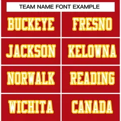 Red White-Gold Classic Style Authentic Football Jersey 3