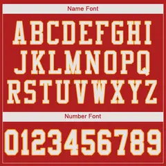 Red White-Gold Classic Style Mesh Authentic Football Jersey 3