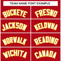 Red White-Gold Classic Varsity Full-Snap Letterman Jacket 3