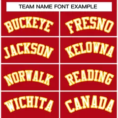 Red White-Gold Classic Varsity Full-Snap Letterman Jacket 3