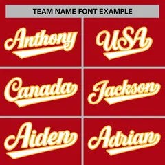 Red White-Gold Classic Varsity Full-Snap Letterman Jacket 5