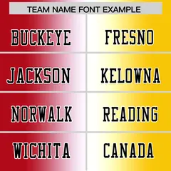 Red White-Gold Gradient Fashion Authentic Football Jersey 3