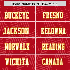 Red White-Gold Graffiti Line Authentic Football Jersey 3