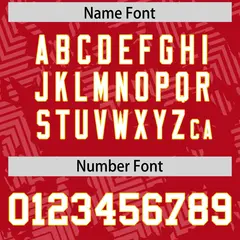 Red White-Gold Graffiti Line Authentic Football Jersey 4