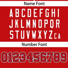 Red White Gradient Ribbed Authentic Baseball Jersey 4