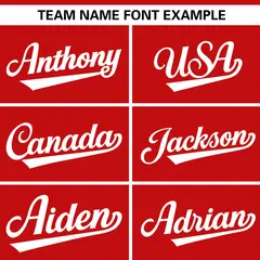 Red White Gradient Ribbed Authentic Baseball Jersey 3