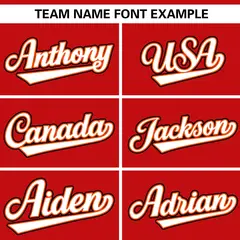 Red White Gradient Ribbed Authentic Baseball Jersey 3