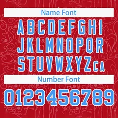 Red White Graffiti Line Art Authentic Baseball Jersey 4