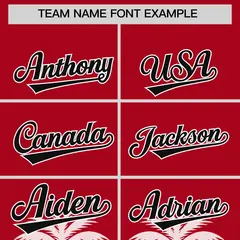 Red White Graffiti Pattern Bossinia Style Baseball Jersey 3