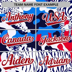 Red White Graffiti Pattern Full-Zip Varsity Letterman Bomber Jacket 5