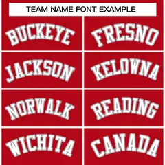Red White-Gray Classic Varsity Full-Snap Letterman Jacket 3