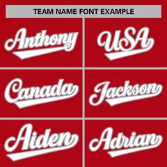 Red White-Gray Classic Varsity Full-Snap Letterman Jacket 5