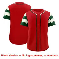Red White Green Sleeve Flag Lace Baseball Jersey 7