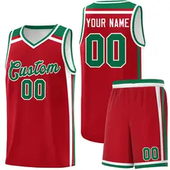 Red White Kelly Green Color Charge Series Basketball Jersey