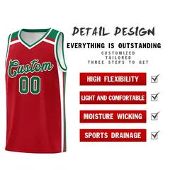 Red White Kelly Green Color Charge Series Basketball Jersey 2