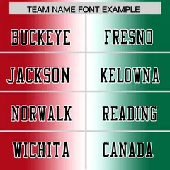 Red White-Kelly Green Gradient Football Jersey 3