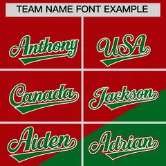 Red White Kelly Green Graffiti Mexican Style Baseball Jersey 4