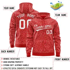 Red White Leopard Print Varsity Full-Zip Letterman Jacket Hoodie 4