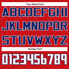 Red White-Navy American Flag Baseball Jersey 6