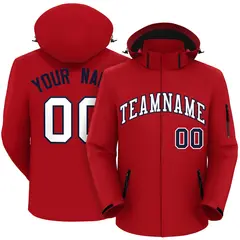 Red White-Navy Classic Waterproof Jacket