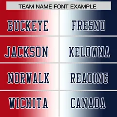 Red White-Navy Gradient Fashion Authentic Football Jersey 3